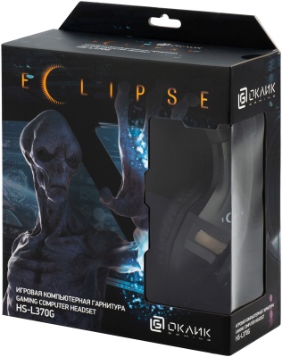 Наушники с микрофоном Оклик HS-L370G ECLIPSE черный 2м мониторные оголовье (1090730)