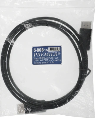 Кабель соединительный аудио-видео Premier 5-868 DisplayPort (m)/DisplayPort (m) 1.5м. черный (5-868 1.5)