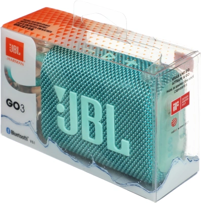 Колонка порт. JBL GO 3 бирюзовый 4.2W 1.0 BT 10м (JBLGO3TEAL)