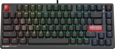 Клавиатура A4Tech MS76 механическая черный USB Multimedia for gamer LED кабель 1.8м