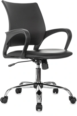 Кресло Бюрократ CH-695NSL черный экокожа крестов. металл хром