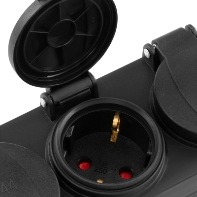 Сетевой удлинитель Buro BU-PS3.20/FRB-16 20м (3 розетки) черный (пакет ПЭ)