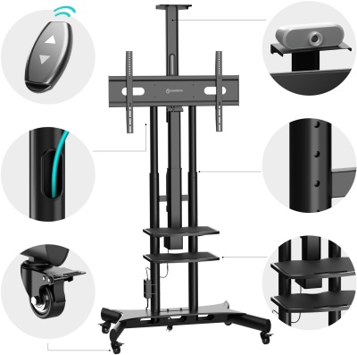 Подставка для телевизора Onkron TS1881 Elift черный 50"-86" макс.90кг напольный наклон (моторизованный лифт)