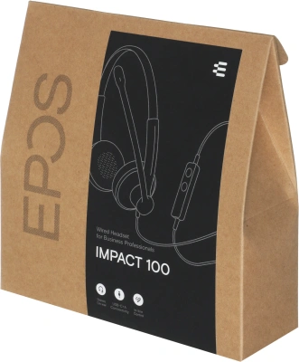 Наушники с микрофоном Epos Impact 100 UC Stereo черный накладные USB оголовье (1001420)