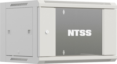 Шкаф коммутационный NTSS Премиум (NTSS-W6U6060GS-2) настенный 6U 600x600мм пер.дв.стекл 60кг серый 500мм 19.5кг 220град. 370мм IP20 сталь