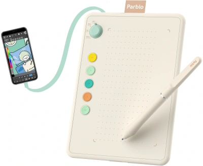 Графический планшет Parblo Ninos Q USB Type-C кремовый