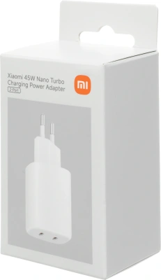 Сетевое зар./устр. Xiaomi Nano Turbo Charging 45W 4.1A+3A+2.25A (PD+QC) 2xUSB type-C универсальное белый (BHR087OEU)