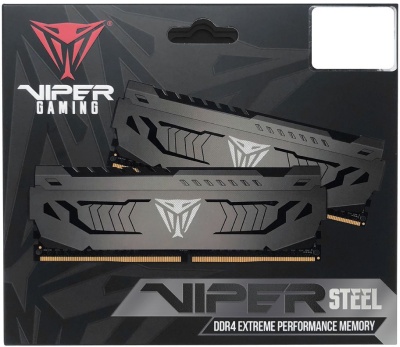 Память DDR4 2x8GB 3733MHz Patriot PVS416G373C7K Viper Steel RTL Gaming PC4-29800 CL17 DIMM UDIMM 288-pin 1.35В single rank с радиатором Ret