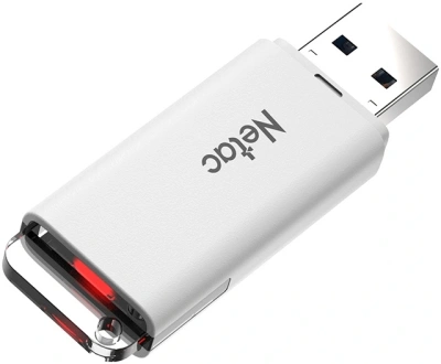 Флеш Диск Netac 64GB U185 NT03U185N-064G-32WH USB3.0 белый