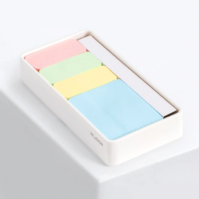 Блок для записей бумажный Deli Nusign ENS116 150лист. пастель белый 4цв.в упак. (упак.:4шт)