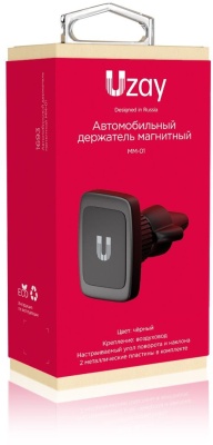 Держатель Uzay магнитный черный для смартфонов (UZ-MM-01-BK)