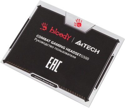 Наушники с микрофоном A4Tech Bloody G500 черный/красный 1.5м мониторные оголовье (A4TECH G500)