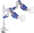 Кронштейн для мониторов Ultramounts UM744WB белый/синий 24"-57" макс.27кг крепление к столешнице поворот и наклон Кронштейн для мониторов Ultramounts UM744WB белый/синий 24"-57" макс.27кг крепление к столешнице поворот и наклон