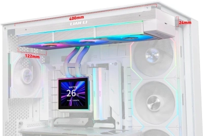 Система водяного охлаждения Lian-Li HydroShift II LCD-S 360CL ARGB Soc-AM5/AM4/1700/1851 белый 4-pin 30dB Al LCD Ret (G89.GHS2LCDS36CW.R0)