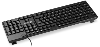 Клавиатура Оклик 125M черный USB Multimedia (1678108) кабель 1.6м