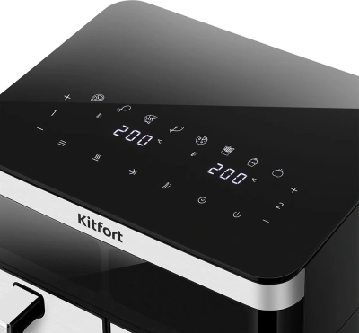 Аэрогриль Kitfort КТ-8110 8.6л 2700Вт серебристый/черный