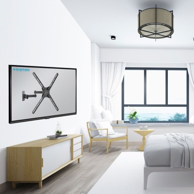 Кронштейн для телевизора Kromax CORBEL-7 черный 22"-65" макс.30кг настенный поворот и наклон
