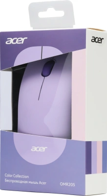 Мышь Acer OMR205 фиолетовый оптическая 1200dpi беспров. USB для ноутбука 3but (ZL.MCEEE.02K)