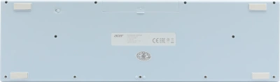 Клавиатура + мышь Acer OCC205 клав:белый/голубой мышь:белый/голубой USB беспроводная slim Multimedia (ZL.ACCEE.00C)