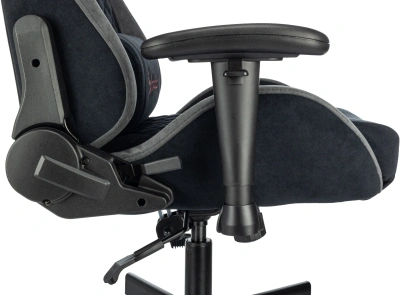 Кресло игровое A4Tech Bloody GC-580 черный/серый искусственная замша с подголов. крестов.