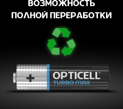 Батарея Opticell Turbo MAX LR6 AA (12шт) блистер