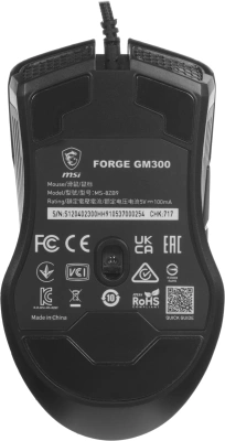 Мышь MSI Forge GM300 черный оптическая 7200dpi USB 6but (S12-0402300-HH9)