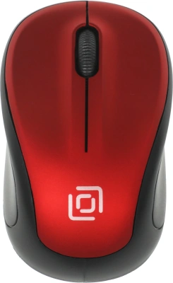 Мышь Оклик 665MW черный/красный оптическая 1600dpi беспров. USB для ноутбука 3but (1025135)