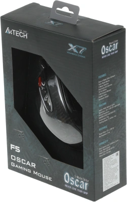 Мышь A4Tech V-Track F5 черный/рисунок оптическая 3000dpi USB 6but