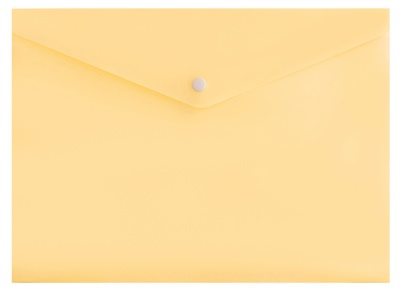 Конверт на кнопке Бюрократ Пастель -PKPAST/YEL A4 пластик 0.18мм желтый