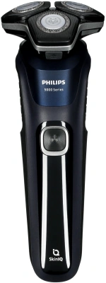 Бритва роторная Philips Series 5000 S5885/10 реж.эл.:3 питан.:аккум. черный/синий