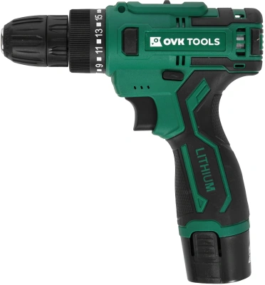 Дрель-шуруповерт Ovk Tools OTCS2AA-12V-1.5A 12Вт аккум. патрон:быстрозажимной
