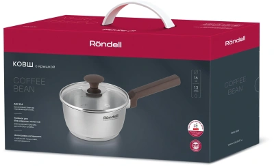 Ковш Rondell Coffee Bean RDS-1643 1.3л. d=16см (с крышкой) стальной