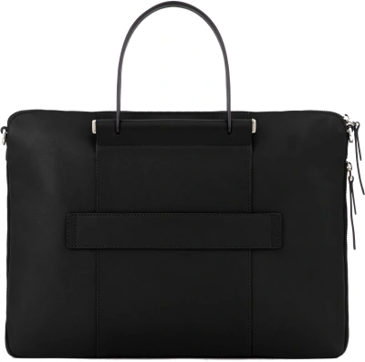 Деловая сумка женская Piquadro Circle CA4021W92/N с отделением для ноутбука 15.6" черная натур.кожа