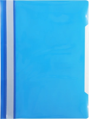 Папка-скоросшиватель Бюрократ -PS20BLUE A4 прозрач.верх.лист пластик синий 0.12/0.16