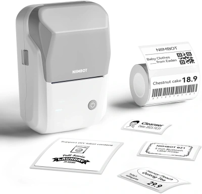 Термопринтер Niimbot B1 Pro (1747728) 300dpi 40мм/с/USB/BT для печ.этик. серый