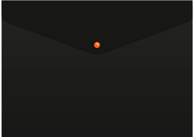 Конверт на кнопке Бюрократ Черный Опал BLPK803A4/1 A4 пластик 0.18мм черный (упак.:4шт)