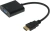 Переходник KingPrice KP-HDMI(m)-VGA(f) HDMI (m) VGA (f) 0.1м черный