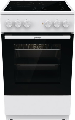 Плита Электрическая Gorenje Essential GEC5A41WG белый/черный стеклокерамика (без крышки)