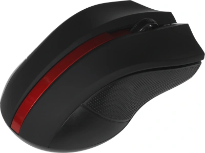 Мышь Оклик 615MW черный/красный оптическая 1200dpi беспров. USB для ноутбука 3but (412861)
