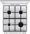Плита Газовая Gorenje GG5A14WJ белый (металлическая крышка) реш.сталь