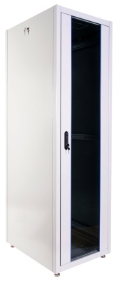 Шкаф коммутационный ЦМО (ШТК-Э-42.6.6-33АА) напольный 42U 600x600мм пер.дв.металл металл 2 бок.пан. направл.под закл.гайки 710кг серый 515мм 77кг 180град. 1987мм IP20 сталь