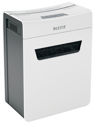 Шредер Leitz IQ Protect Premium 8X белый (секр.P-4) фрагменты 8лист. 14лтр. скрепки скобы
