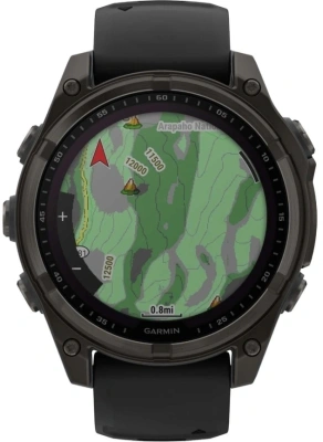 Смарт-часы Garmin Fenix 8 Solar 51мм 1.4" MIP корп.черный рем.черный (010-02907-11)