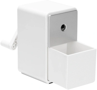 Точилка для карандашей механическая Deli 71160White 1 отверстие пластик белый