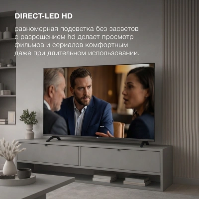 Телевизор LED Hyundai 40" H-LED40BS5012 YaOS Frameless черный FULL HD 60Hz DVB-T DVB-T2 DVB-C DVB-S DVB-S2 USB WiFi Smart TV