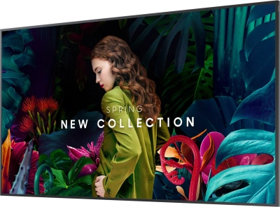 Панель Samsung 75" QB75C черный VA LED 8ms 16:9 HDMI матовая 350cd 178гр/178гр 3840x1920 4K USB 38.3кг