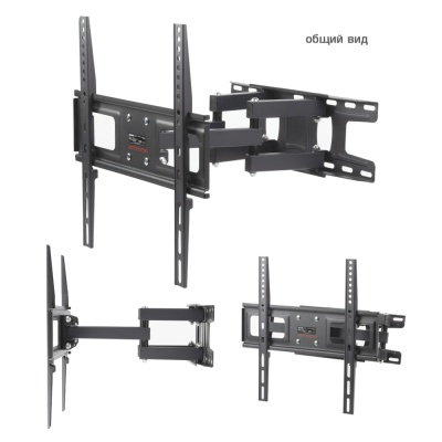 Кронштейн для телевизора Arm Media LCD-417 черный 26"-55" макс.35кг настенный поворотно-выдвижной и наклонный
