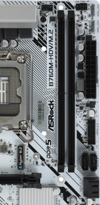 Материнская плата Asrock B760M-HDV/M.2 Soc-1700 Intel B760 2xDDR5 mATX AC`97 8ch(7.1) 2.5Gg RAID+VGA+HDMI+DP