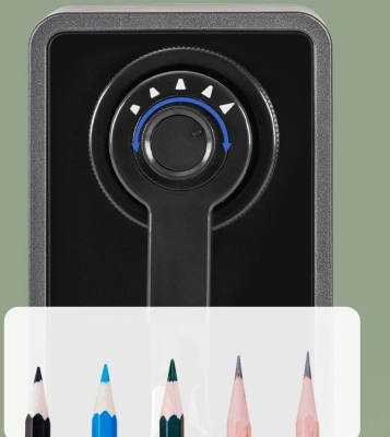 Точилка для карандашей механическая Deli 71160Black 1 отверстие пластик черный