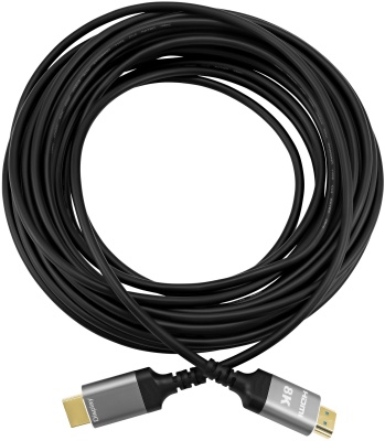 Кабель аудио-видео Digma HDMI 2.1 AOC HDMI (m)/HDMI (m) 30м. позолоч.конт. черный (HDMI-AOC2.1-30)